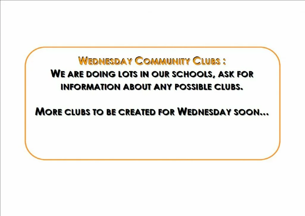 Wednesday clubs